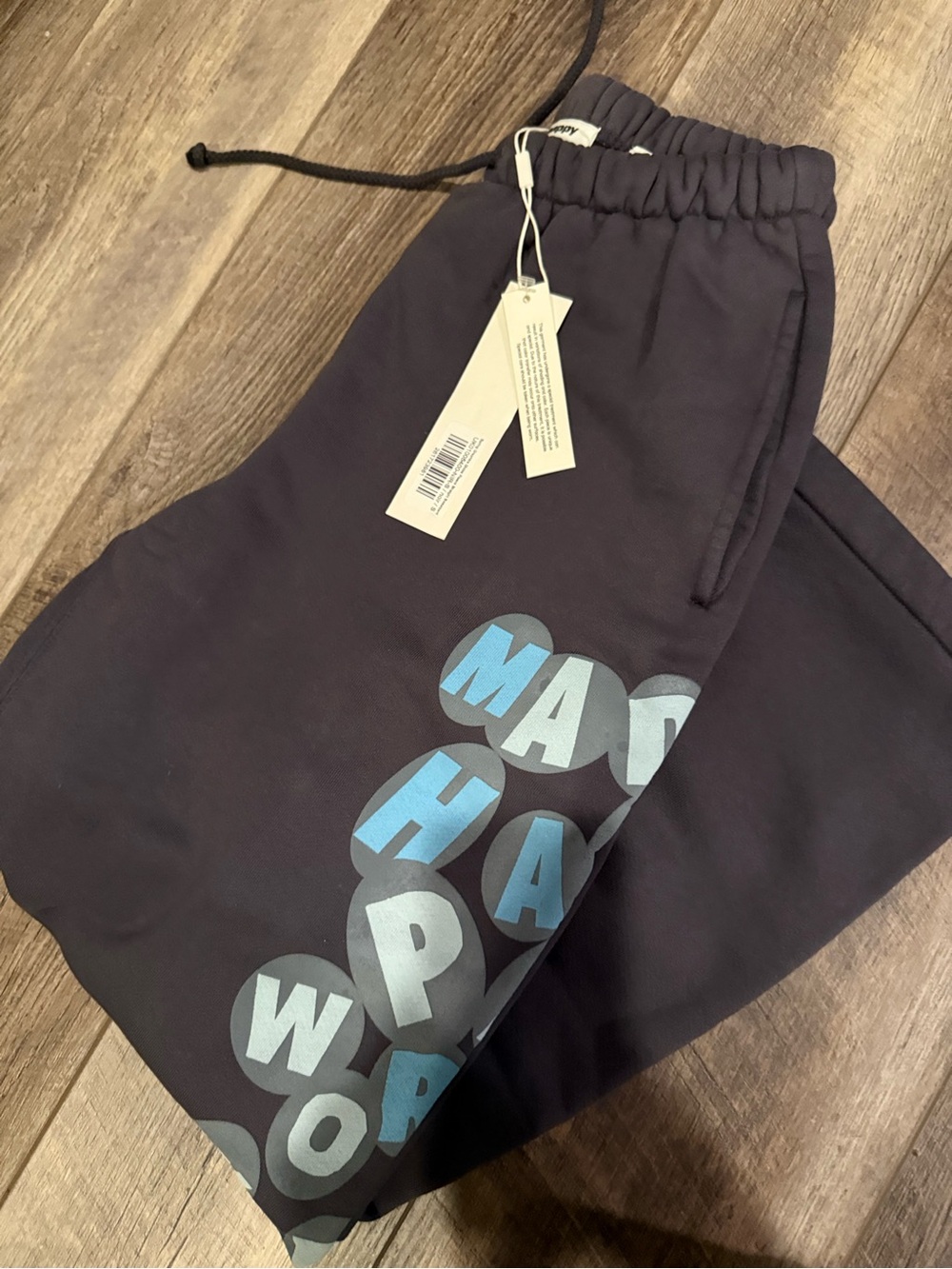 NWT Madhappy Spring Graphics Globe Fleece Straight Leg Sweatpants